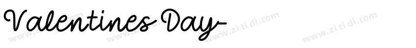 Valentines Day字体转换